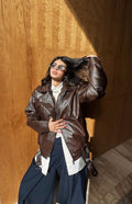 Double collar biker jacket