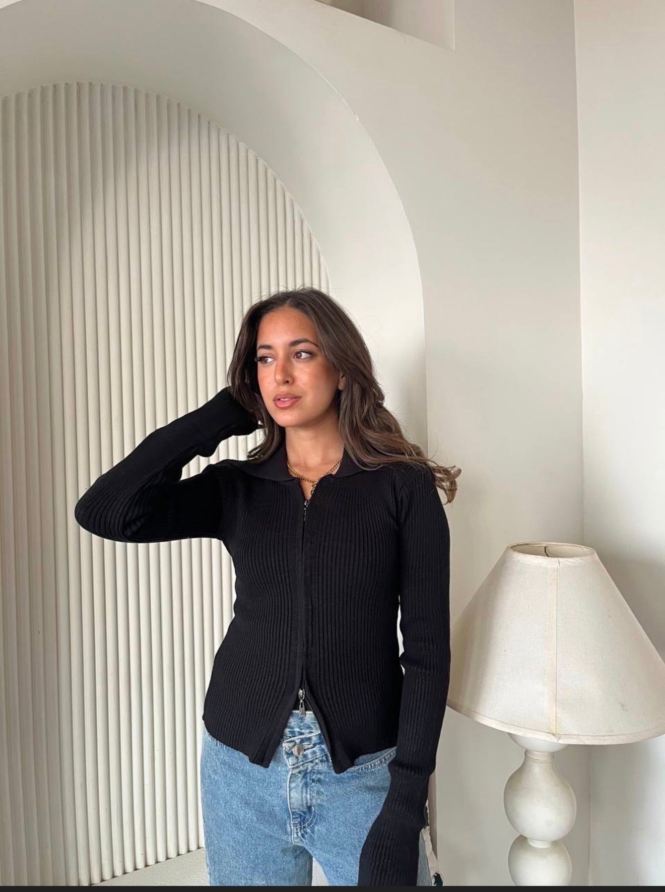 Collar Zipper Up Pullover