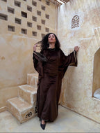 Velvet Golden Fringe Abaya
