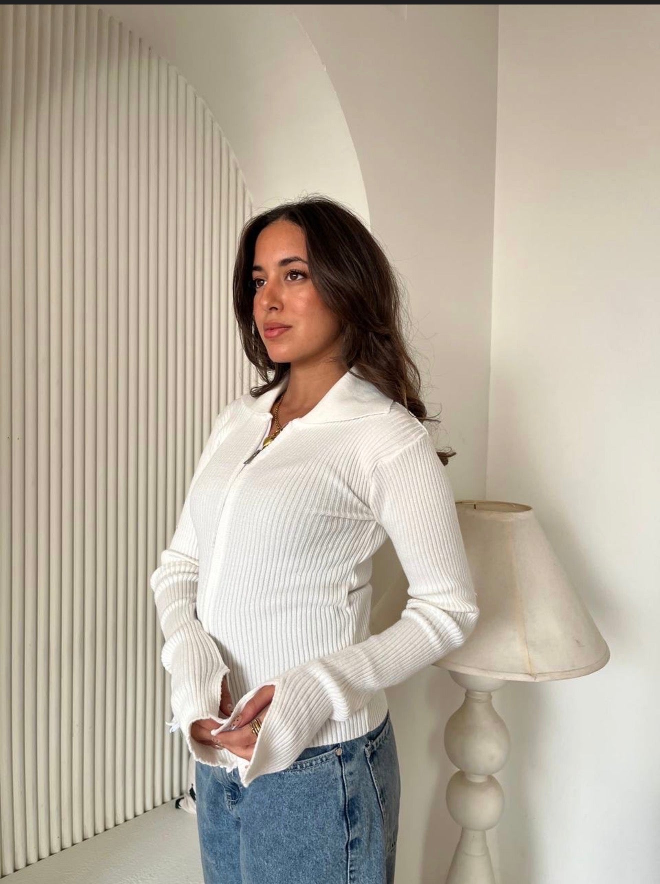 Collar Zipper Up Pullover