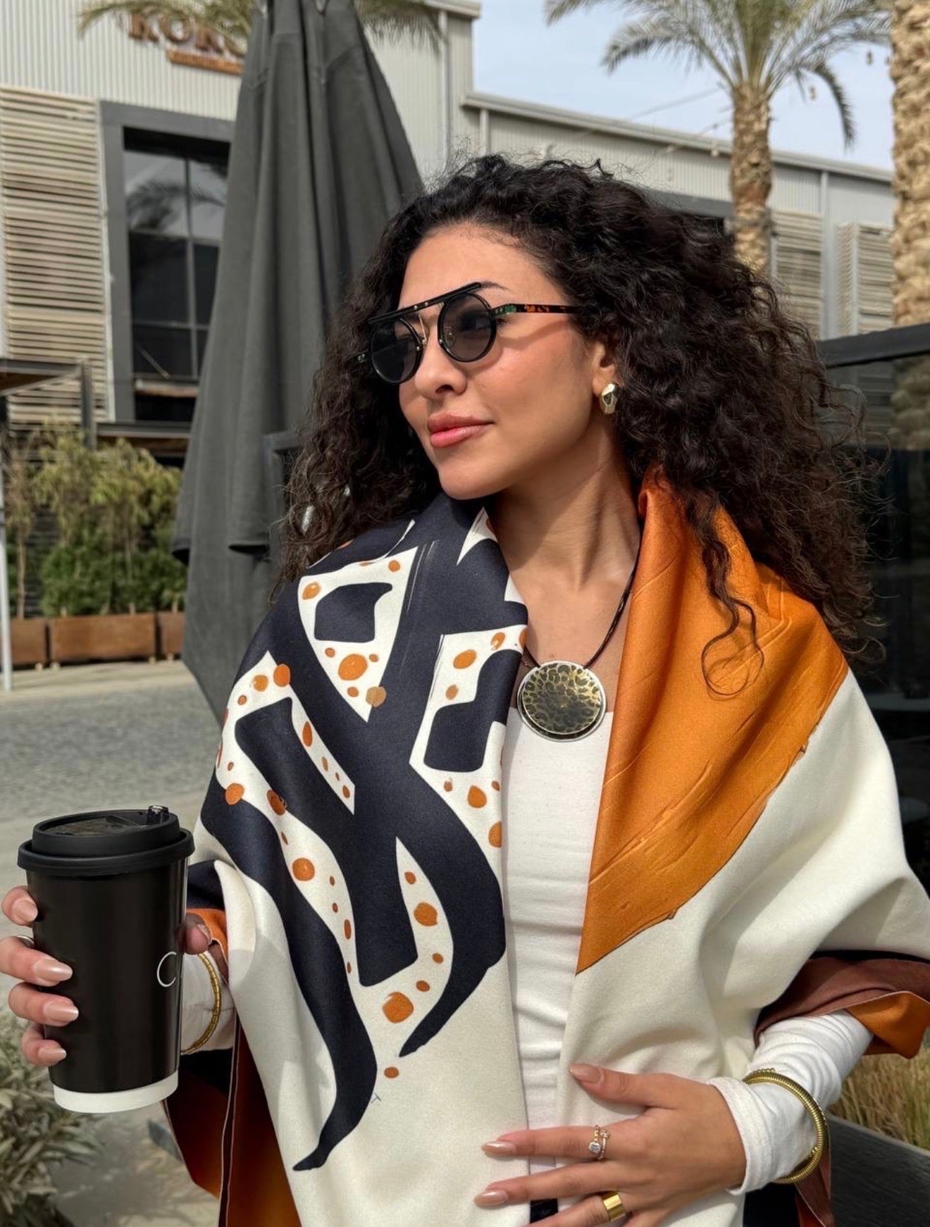 Mustard Harf Kaftan