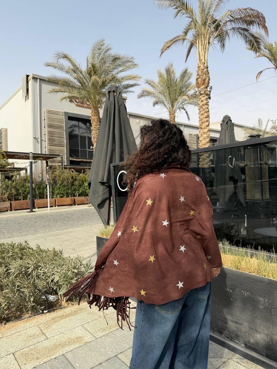 Suede star scarf