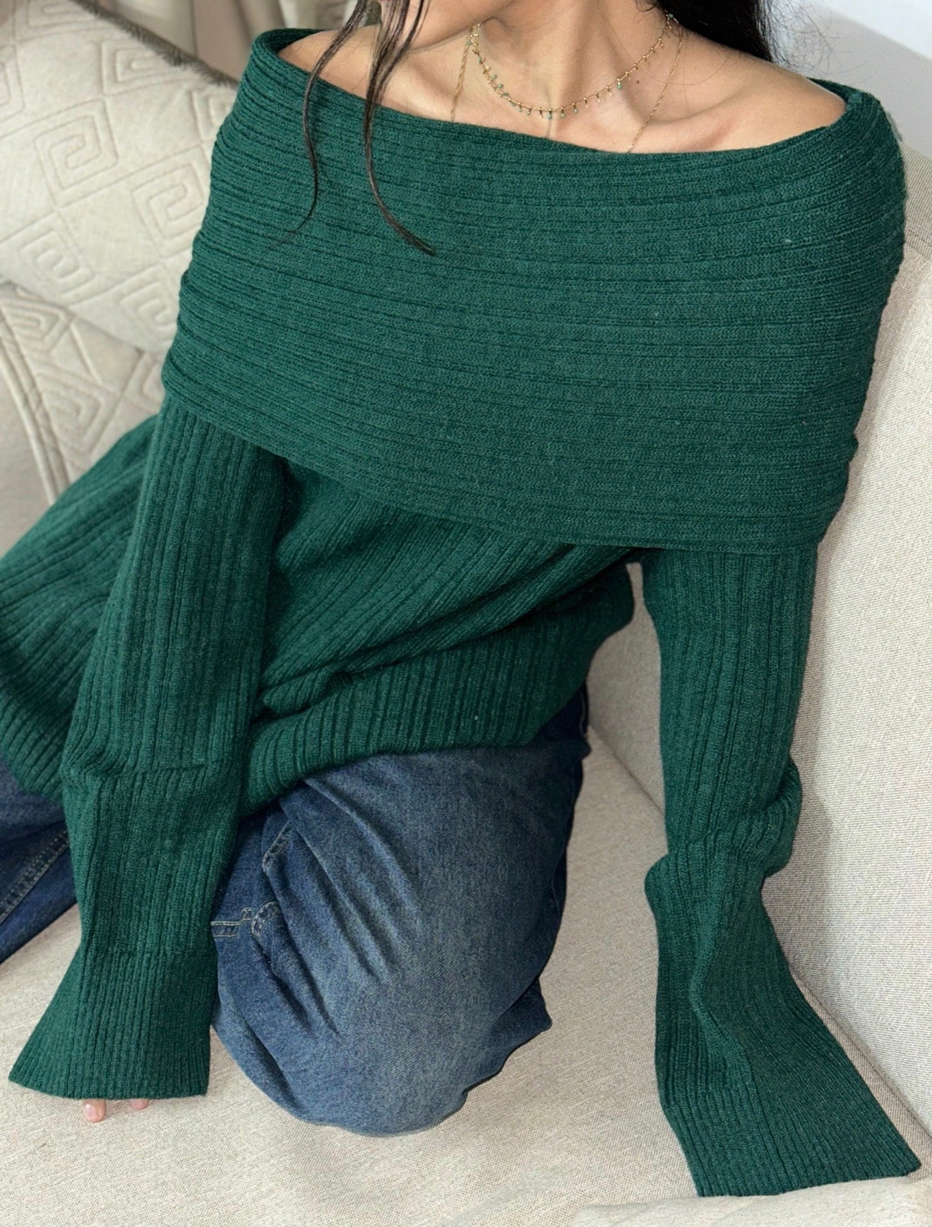 Offbeat Shoulder Pullover