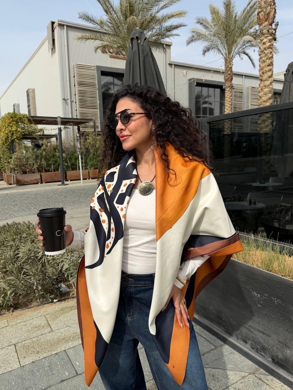 Mustard Harf Kaftan